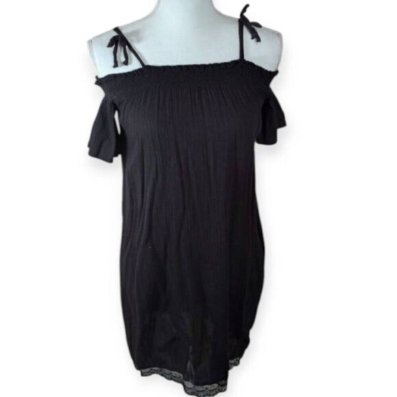 HARPER CANYON BLACK COLD SHOULDER DRESS SZ.YM 8-10 EUC. - Picture 1 of 7